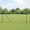 vidaXL Fence Posts Manual 13 pcs Green Ø32mm 180 cm Galvanised steel