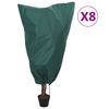 vidaXL Plant Fleece Covers with Drawstring 8 pcs 70 g/m&sup2; 0.8x0.8 m