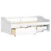 vidaXL Day Bed with 3 Drawers without Mattress "IRUN" White 90x200 cm