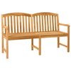 vidaXL Handcarved Rose Bench 179.5 x 61 x 90 cm Solid Teak Wood