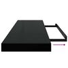 vidaXL Floating Wall Shelves 2 pcs Black 80x23.5x3.8 cm MDF