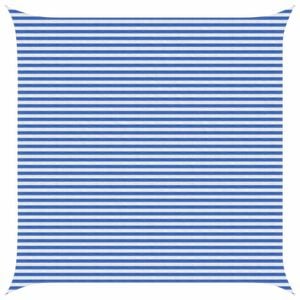 vidaXL Sunshade Sail Blue and White 5 x 5 m HDPE