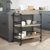 vidaXL Kitchen Trolley Sonoma Oak 81.5x41x92.5 cm Engineered Wood