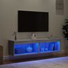 vidaXL TV Cabinets with LED Lights 2 pcs Grey Sonoma 60x30x30 cm