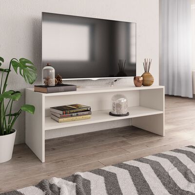 vidaXL TV Cabinet White 100x40x40 cm Engineered Wood