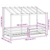 vidaXL Kids' Bed with Roof 75x190 cm Solid Wood Pine
