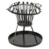 Practo Garden Fire Pit with BBQ Grill Black