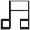 vidaXL Wall Shelf 2 pcs High Gloss Black 50x15x50 cm Engineered Wood