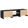 vidaXL TV Cabinet Black Oak 140 x 38.5 x 36 cm Engineered Wood