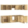 vidaXL Cabinet with Drawer with Shelf 10 pcs Honey Solid Pine Wood