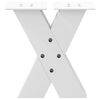 vidaXL Coffee Table Legs X-Shaped 2 pcs White 40x(30-31) cm Steel