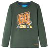 Kids' T-shirt with Long Sleeves Dark Green 104