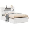 vidaXL Bed Frame without Mattress White 135x190 cm Solid Wood Pine