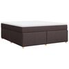 vidaXL Box Spring Bed with Mattress Dark Brown 180x200 cm Fabric