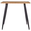 vidaXL Dining Table Oak and Black 80.5x80.5x73 cm MDF