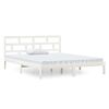 vidaXL Bed Frame | White | Solid Pine Wood | Small Double | Durable | Bed Frame