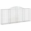 vidaXL Arched Gabion Baskets 5 pcs 300x30x120/140 cm Galvanised Iron