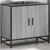 vidaXL Bathroom Sink Cabinet Grey Sonoma 65x33x60 cm Engineered Wood