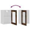 vidaXL Hanging Glass Cabinet Lyon Smoked Oak 40x31x60 cm Engineered Wood