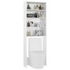 vidaXL Washing Machine Cabinet High Gloss White 64x24x190 cm