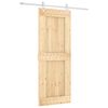 vidaXL Sliding Door Natural and White 80 x 210 cm Solid Pine Wood