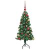 vidaXL Corner Artificial Christmas Tree Green 120 cm PVC and Metal