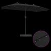 vidaXL Garden Parasol Black 385 x 209 x 244 cm Fabric