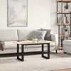 vidaXL Coffee Table O-Frame 100x50x45 cm Solid Wood Pine and Steel