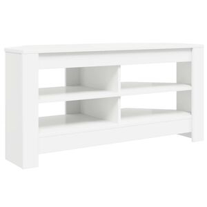 vidaXL Corner TV Cabinet White 102 x 40.5 x 45 cm Engineered Wood