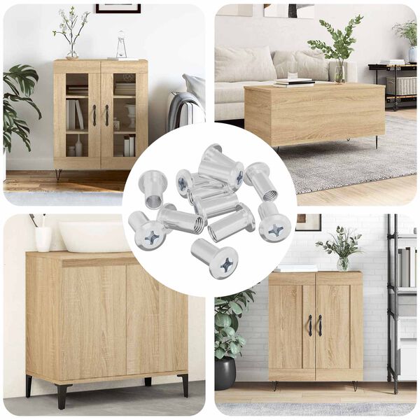 vidaXL Lock Nut 3673 pcs Nickel Steel