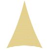 vidaXL Sunshade Sail 5 x 7 x 7 m HDPE Triangular Yellow and White