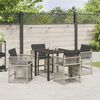 vidaXL Garden Dining Set 5 pcs Light Grey Powder-Coated Steel