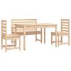 vidaXL 4 Piece Garden Dining Set Solid Wood Pine