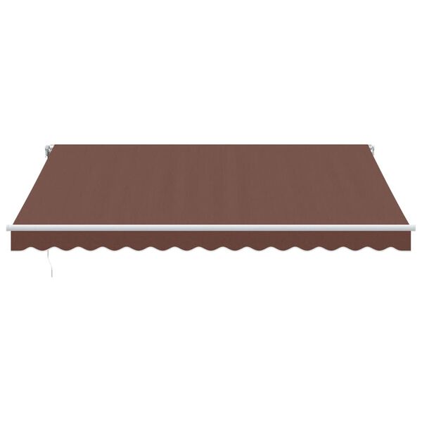 vidaXL Automatic Retractable Awning with LED Brown 400x350 cm