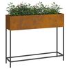 vidaXL Raised Garden Planter Rusty 100 x 26 x 82 cm Steel