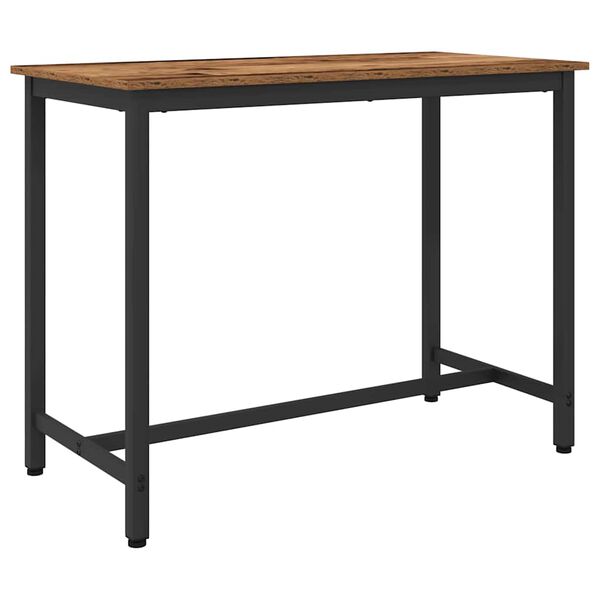 vidaXL Table Old Wood 100 x 50 x 76.5 cm Engineered Wood and Steel