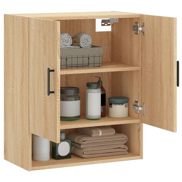 vidaXL Wall Cabinet Sonoma Oak 60x31x70 cm Engineered Wood