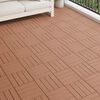 vidaXL Decking Tile 3D Design 11 pcs Light Brown 30 x 30 cm WPC