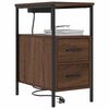vidaXL Bedside Cabinet 2 pcs Brown Oak 30 x 48 x 61 cm Engineered Wood