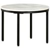 vidaXL Coffee Table White and Black &Oslash;50 cm Real Solid Marble