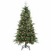 vidaXL Artificial Hinged Christmas Tree Green 150 cm PE and PVC