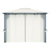 vidaXL Gazebo with Curtain 400 x 300 cm Cream Aluminium