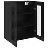 vidaXL Wall Mounted Cabinet Black 69.5 x 34 x 90 cm Engineered Wood