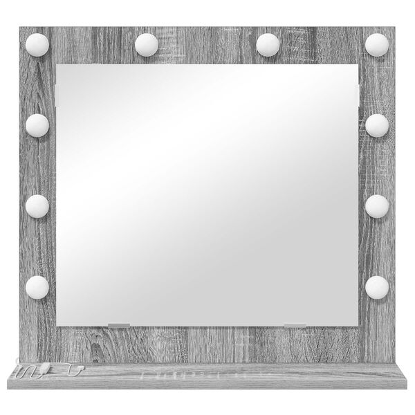 vidaXL Vanity Mirror Rectangular Grey Sonoma 60 x 55 x 18 cm