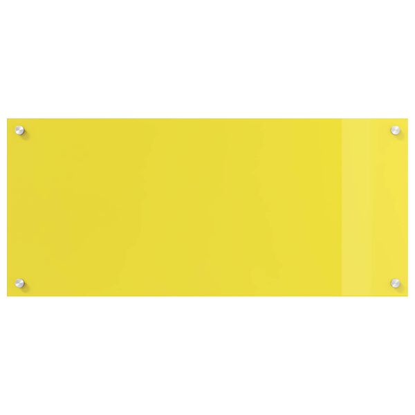 vidaXL Kitchen Backsplash Yellow 90 x 40 x 0.6 cm Tempered Glass