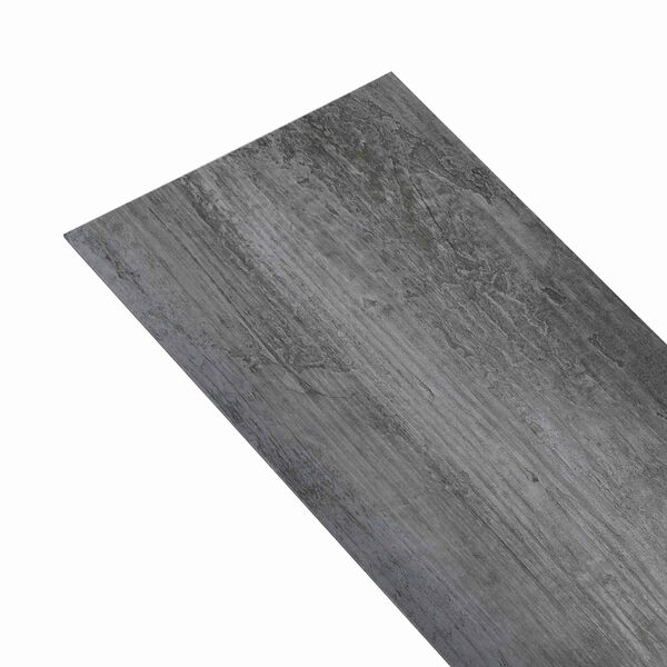 vidaXL Self-adhesive Flooring Plank 32 pcs Shiny Grey 4.46 m&sup2; PVC