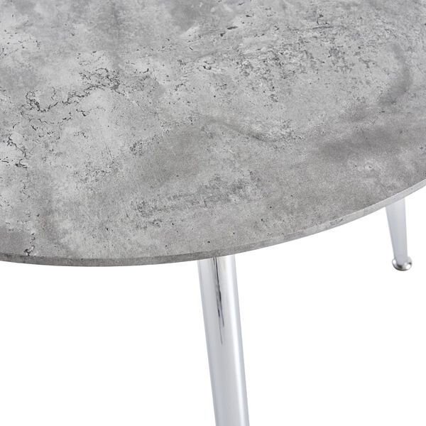 vidaXL Dining Table Concrete and Silver 90x73.5 cm MDF