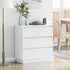vidaXL Bedside Cabinet White 71 x 34.5 x 75 cm Engineered wood