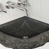 vidaXL Basin Grey (30-37) x (30-37) x 12 cm River stone