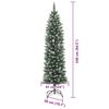 vidaXL Artificial Slim Christmas Tree Green and White 240 cm